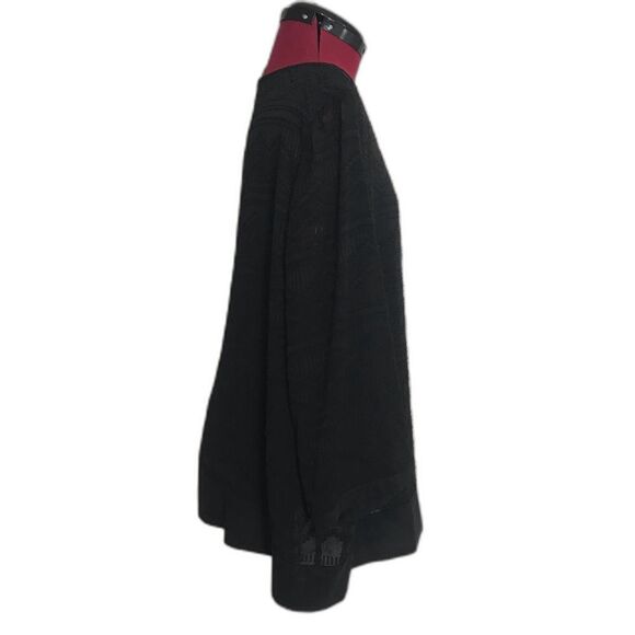 Chico's Sheer Tunic Blouse Women's Plus Size XXL Black Geometric 3/4 Sleeves - Picture 8 of 13